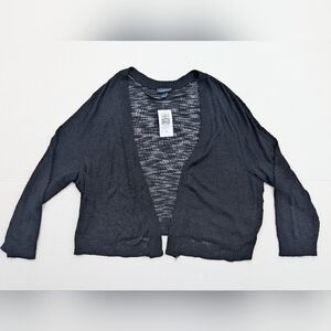Torrid Women's Black 3/4 Sleeve Cropped Sweater Shrug Plus Size 1X